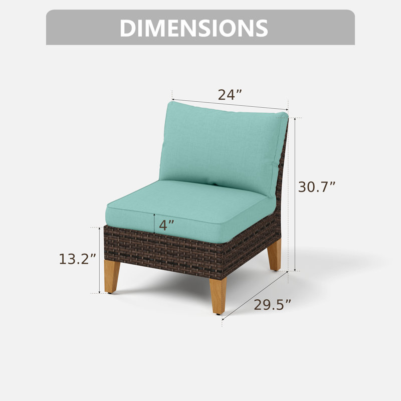 Chaise de terrasse avec coussins Argyri, Bleu
