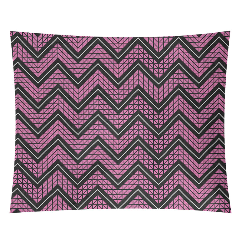 Tapisserie Stephenie, H 51 po x l 60 po, Rose / Noir / Blanc