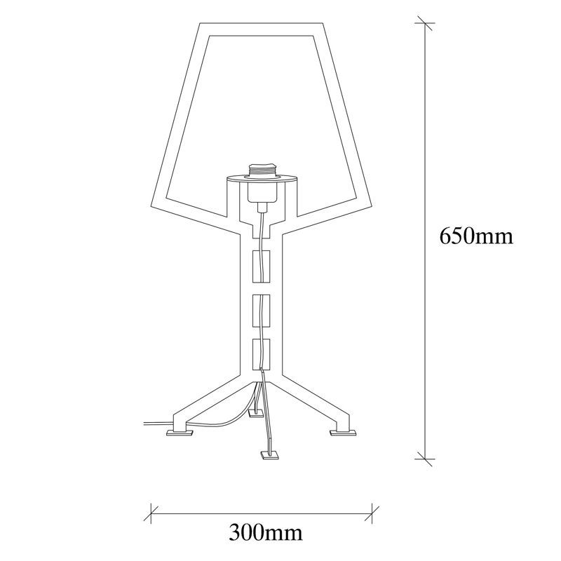 Lampe de table noire 25,59 "Akram