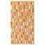Tapis décoratif en laine de conception unique 3 pi 4 po x 6 pi 6 po noué à la main New Age orange/vert/mauve