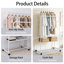 80.5Cm Rolling Clothes Rack
