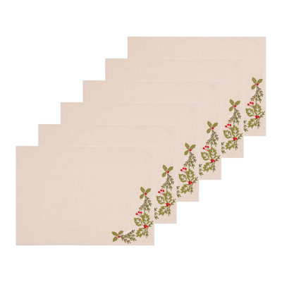 Ensemble de 6 napperons de Noël 16 po x 20 po