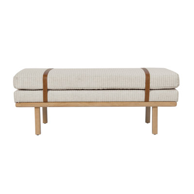 Azayvion Upholstered Bench with Wood Base