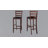 Davaughn Cushion Ladder-back Seat Counter Stools, 2-pc Set, Black & Walnut-1914379603