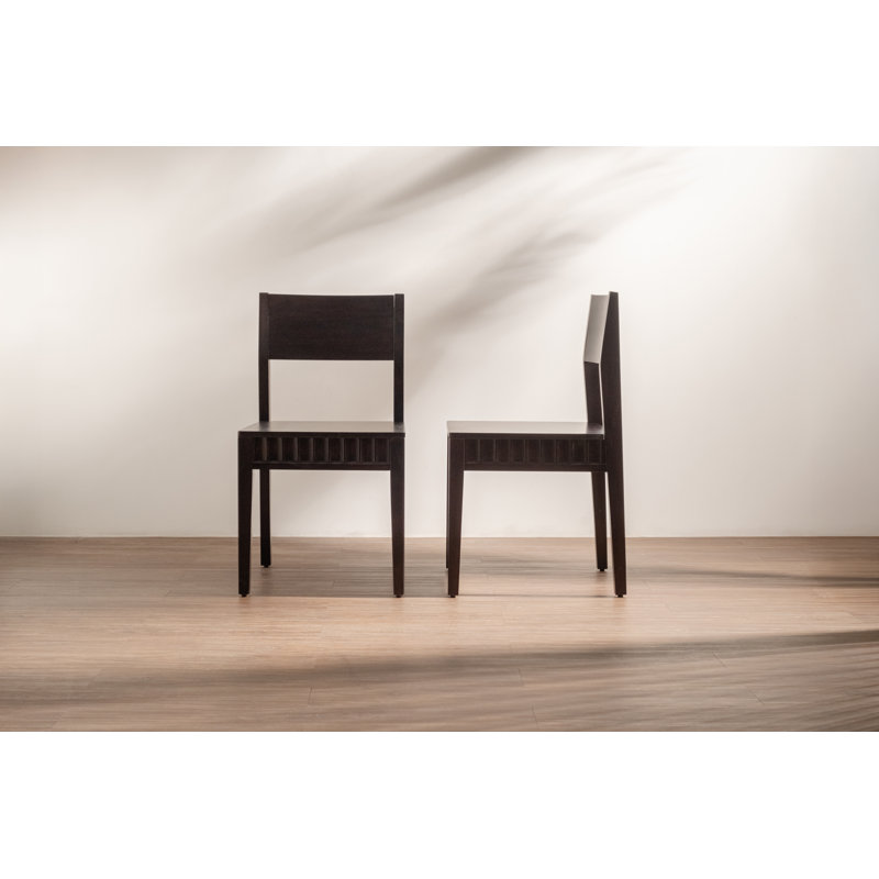 Mira - Scalloped Dining Chair Set, Black
