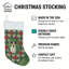 Chaussette de Noël Parson Russell Terrier PoinsettIas
