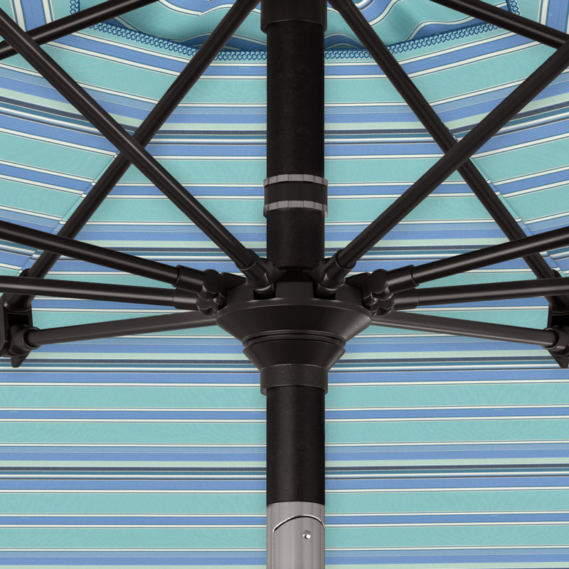 Parasol de marché 90 po Che, Sunbrella® Dolce à rayures oasis