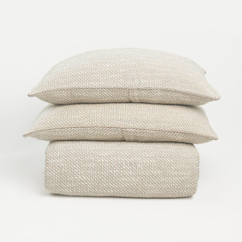 Housse de couette Renzo, calcaire, grand, Brun clair/crème, Queen Duvet Cover