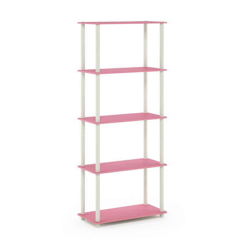Maxine 59.9cm W Manufactured Wood Shelving Unit, Pink/White