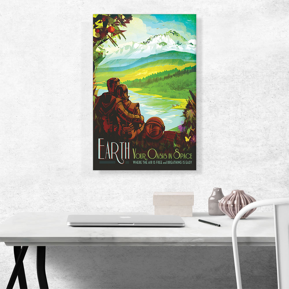 " Earth Your Oasis In Space There's No Place Like Home NASA Poster " ARTCANVAS 