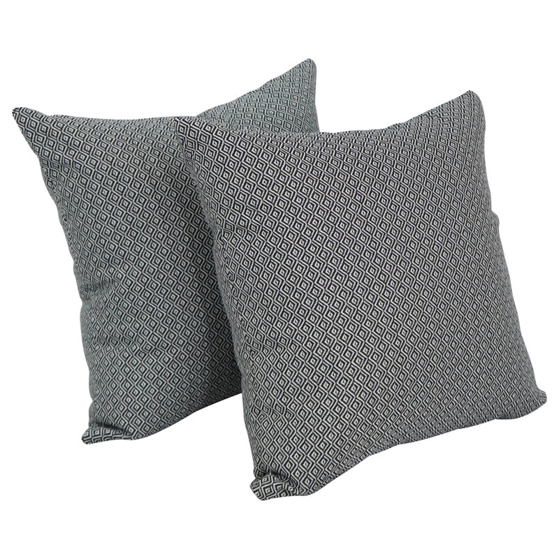 Coussins décoratifs en jacquard 17 po avec insertions (ensemble de 4)