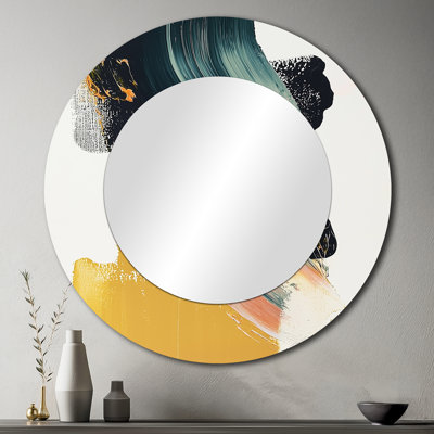 Abstrait à la dérive de l'encre I - Art mural miroir moderne - imprimé sur métal