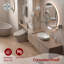 Robinet pour vasque de salle de bain Sumerain, robinet de salle de bain en acier inoxydable sans poignée avec poignée simple, or brossé-121794669
