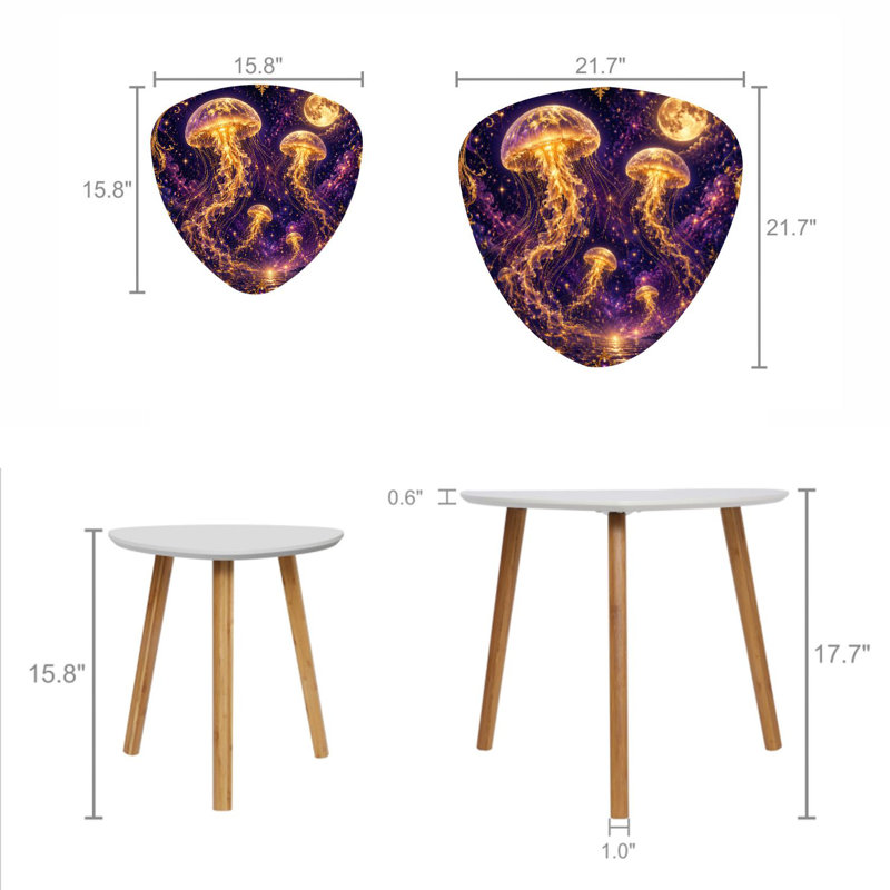 Ensemble de 2 tables basses gigognes Triangle Nesting Cosmic Night Sky