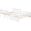 Lit simple superposé au-dessus de grand lit blanc avec - Bois de pin pour chambre à coucher au-dessus du lit, aucun sommier requis-410423762