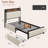 Twin XL Tech Bed – 2 Drawers + USB, Beige Linen-122632257