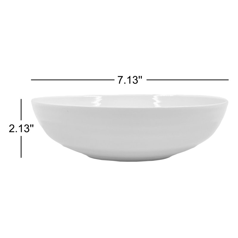 Bol à pâtes en porcelaine 26 oz Canvas Home, Ivoire
