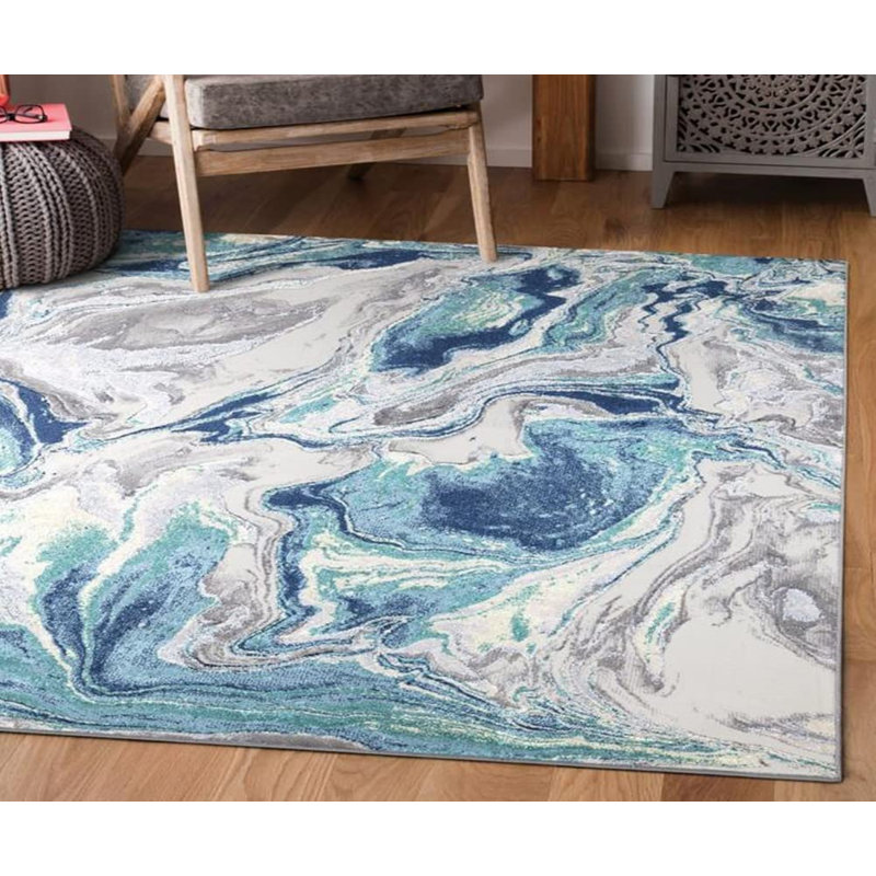 Aurelindo Abstract Area Rug, Rectangle 80 x 150cm
