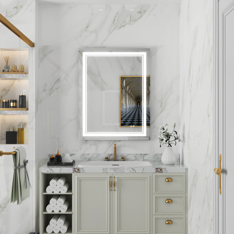 Miroir de salle de bain / miroir de salle de bain, 36 po x 28 po