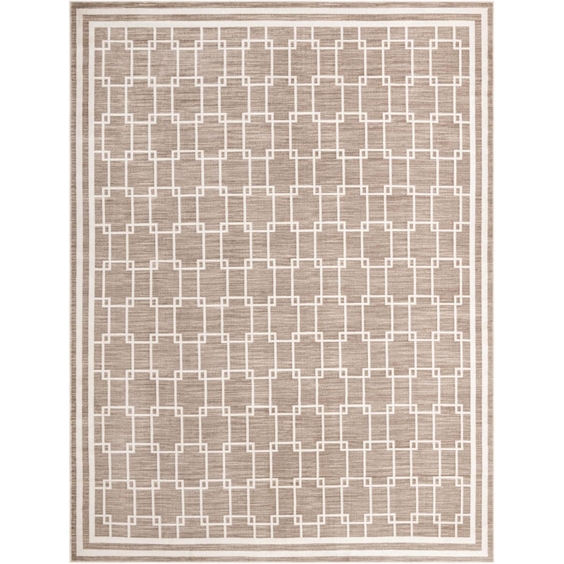 Tapis beige contemporain Ogorman, Rectangle 10 pi x 13 pi 1 po