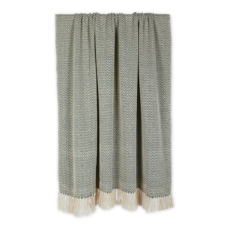 Hand Woven Throw Blanket, Hunter Green