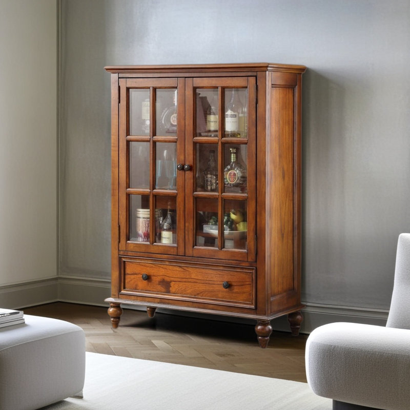 Armoire en bois d'hévéa de style américain