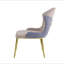 Ensemble de 2 chaises d'appoint en tissu et finition dorée