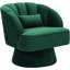 360° Swivel Barrel Accent Chair, Velvet Upholstered Armchair with Petal Backrest & Lumbar Pillow for Living Room Bedroom Office Lounge, 4PCS-1129379344