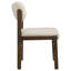 Chaise d'appoint de salle à manger rembourrée Kehoe crème et noyer (ensemble de 2)-2126346920