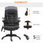 HOMCOM 6-Point Massage Office Chair Heated Seat High Back PU Leather-96788278