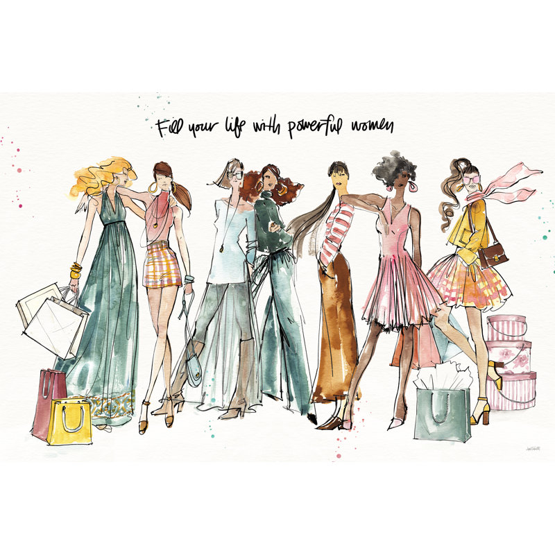 " Girlfriends I " by Anne Tavoletti Painting Print, 24" H x 36" W  
