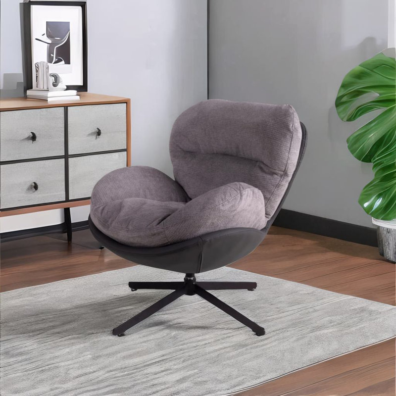 Chaise de bureau pivotante à 360 °, Gris clair