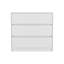 Commode Maldus, trois tiroirs, finition blanche-1017581806
