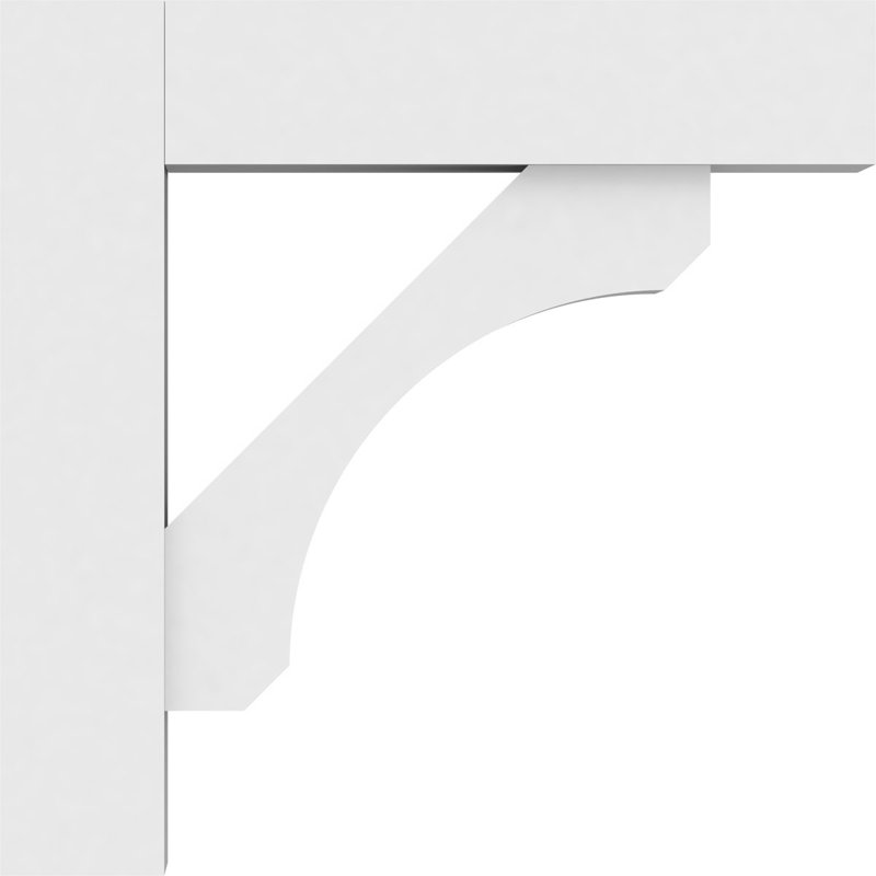 Support standard en uréthane standard avec extrémités en bloc, brun clair apprêté, H 16 po x l 3 po x P 16 po