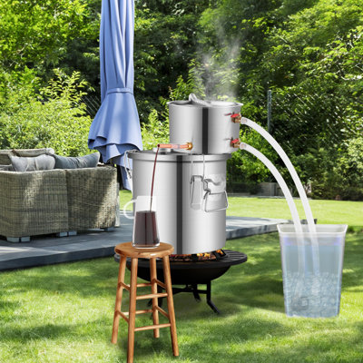 Distributeur de boissons alcoolisées MoalSine 3 gallons avec pompe à eau en acier inoxydable