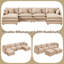 Canapé rembourré Cloud, canapé modulaire en U avec repose-pieds-1675090583
