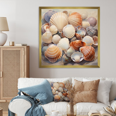 " Beige Clam Seashell Symphony III "