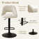 Set of 4 Swivel 24"-32" Upholstered Footrests Adjustable Height Bar Stool