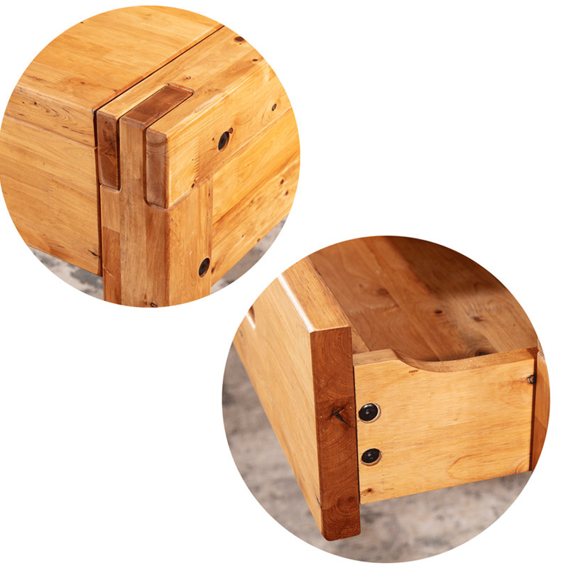 Chinese style solid wood storage desk, 29.53" H x 70.87" W x 27.56" D