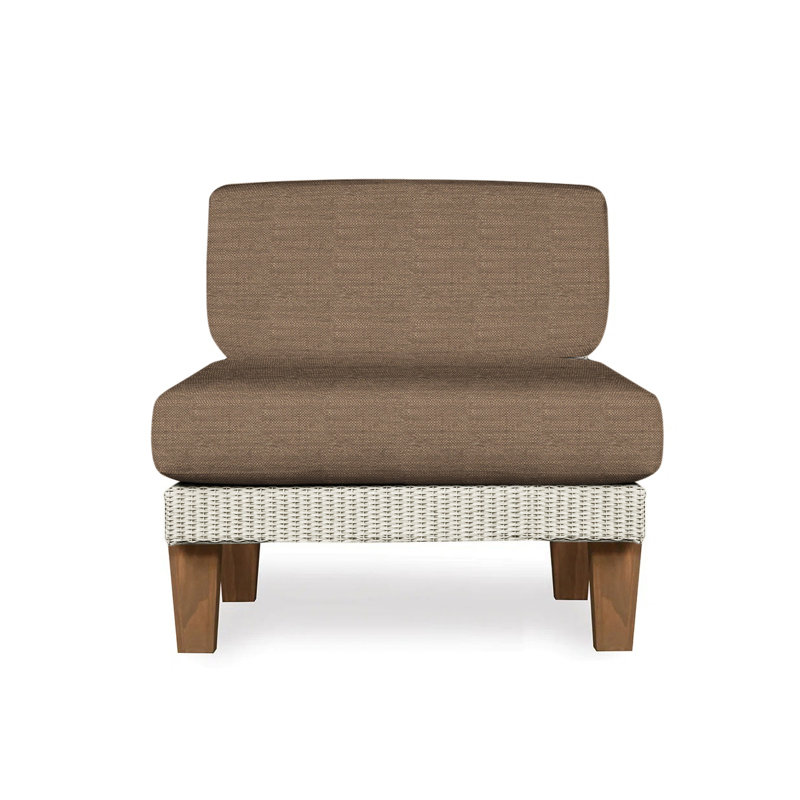 Catalina Outdoor Teak Lounge Chair, Demo Mist, Linen