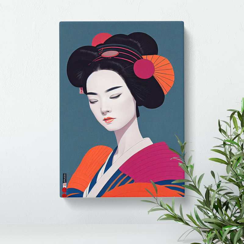 XC1022-1778X Dazzling Geisha - Wrapped Canvas Print, 50cm H x 35cm W x 3cm D