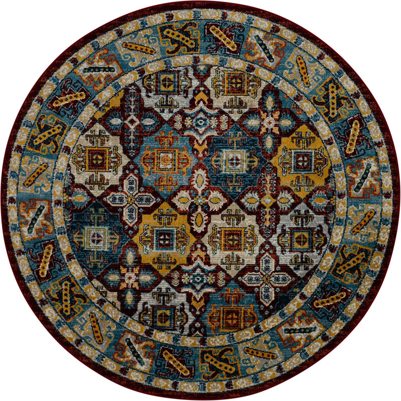 Taslin Rug, Multi, Round 5'3''