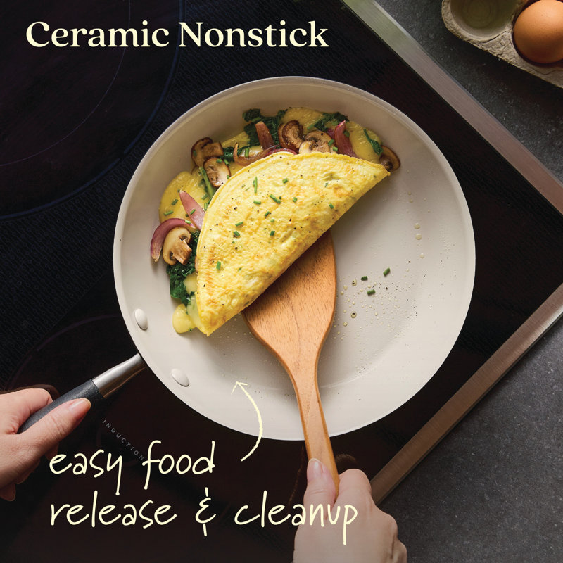 Anolon Advanced Ceramic Nonstick Frying Pan Set, 2 Piece, Black