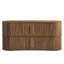 Buffet courbé cannelé de 63 po en noyer Radcliffe