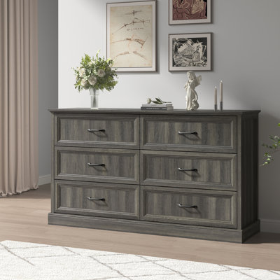 Commode 6 tiroirs pour chambre à coucher l 55 po