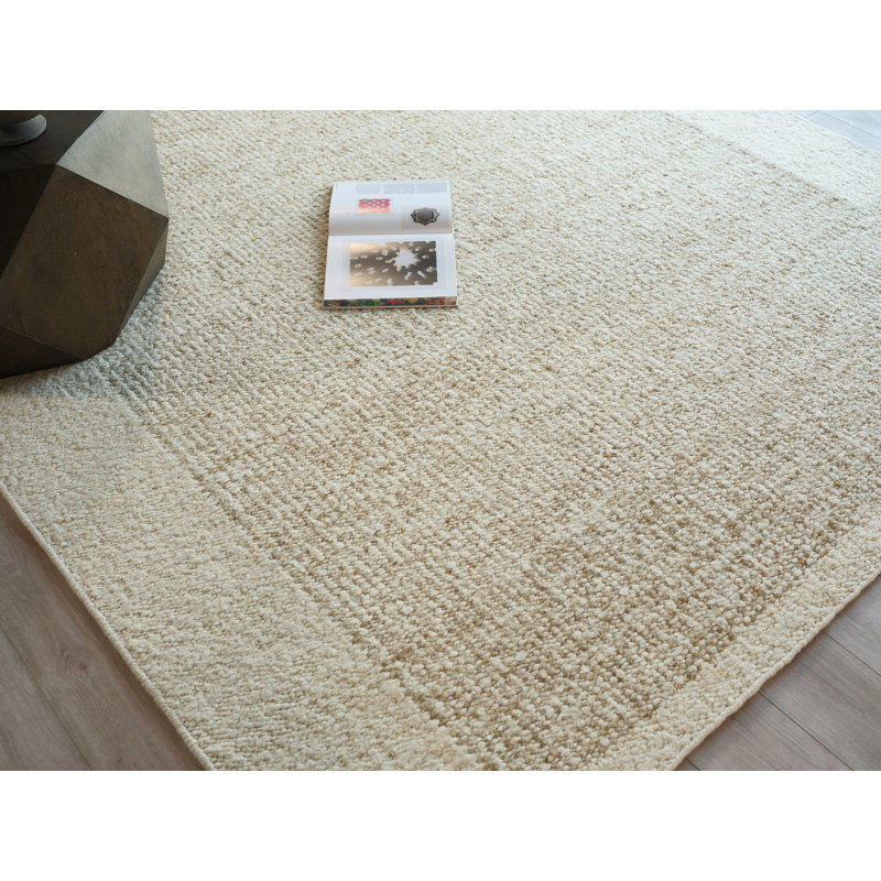 Kokomo low pile handmade wool indoor wheat area rug, 12'X15'