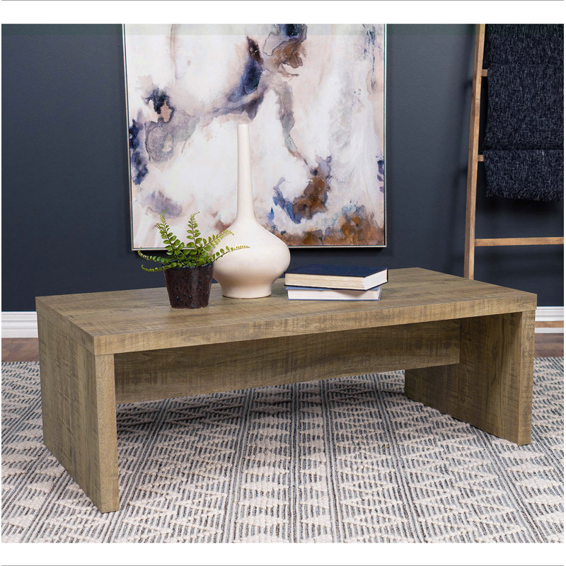Table basse rectangulaire en bois d'ingénierie