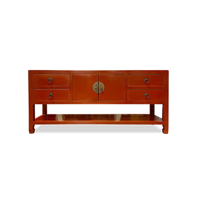 TV Cabinet With Shelf-Red