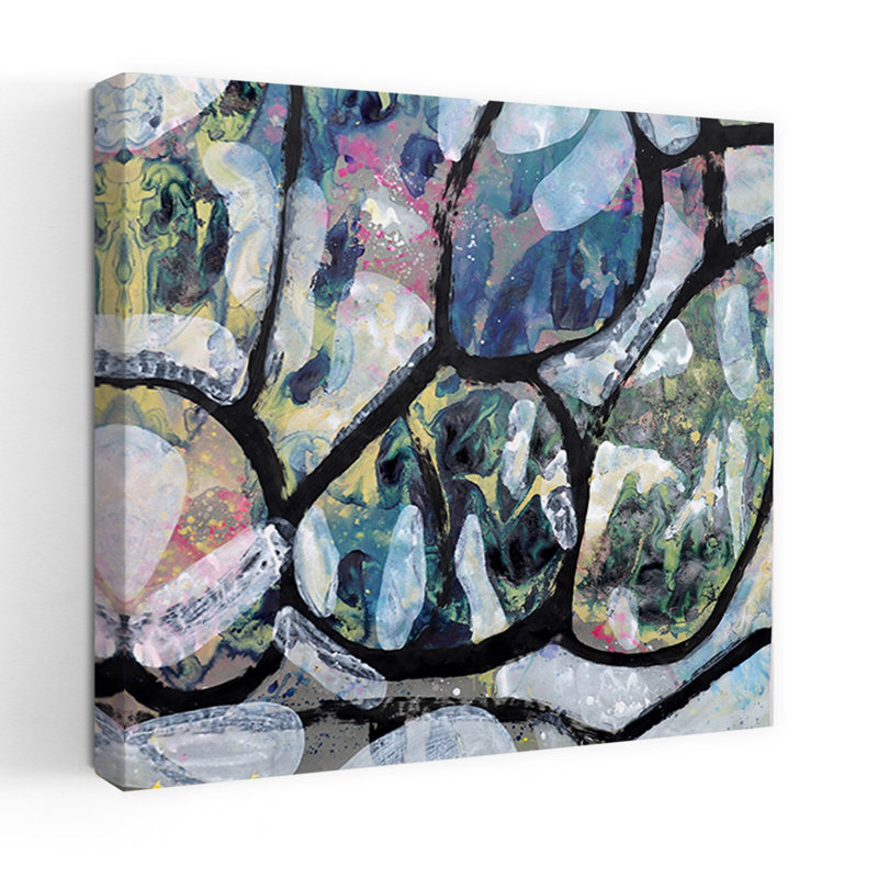 Art contemporain contemporain abstrait, H 18" x l 18"