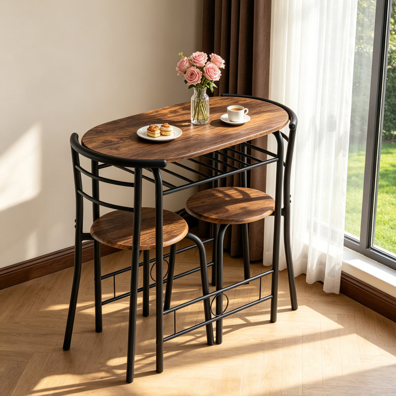 Ensemble repas pour 2 personnes Keiundra, Noir, Marron, Brun / noir